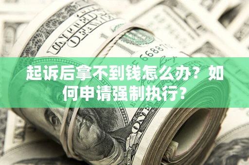 北京起诉后拿不到钱怎么办？如何申请强制执行？