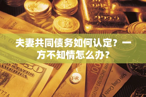 北京夫妻共同债务如何认定？一方不知情怎么办？