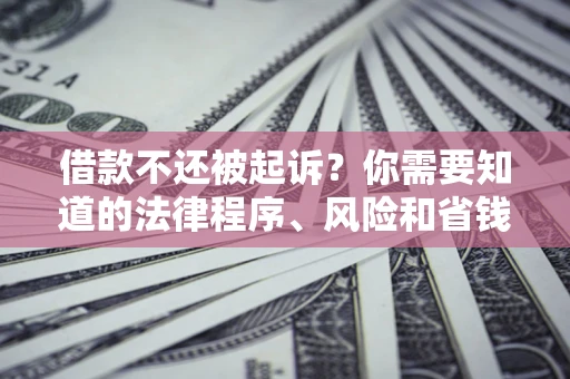 北京借款不还被起诉？你需要知道的法律程序、风险和省钱技巧